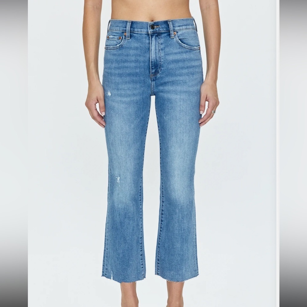 Pistola Womens Medium Wash Lennon Crop Boot Leg Jean Zuma Denim 27 - Picture 2 of 15